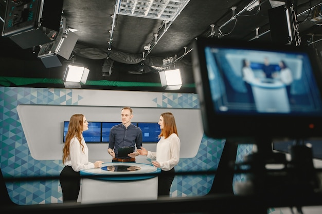 Kamera w studiu telewizyjnym