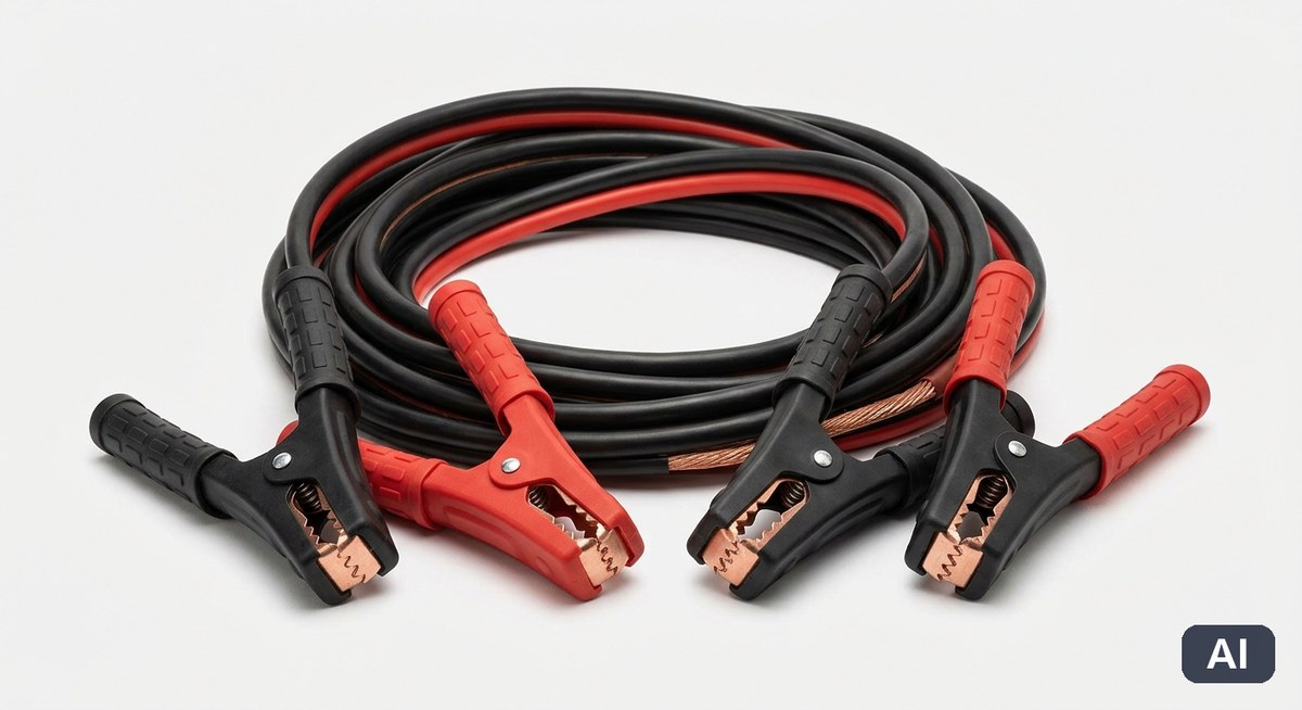 Kabel rozruchowy do akumulatora - wizualizacja AI