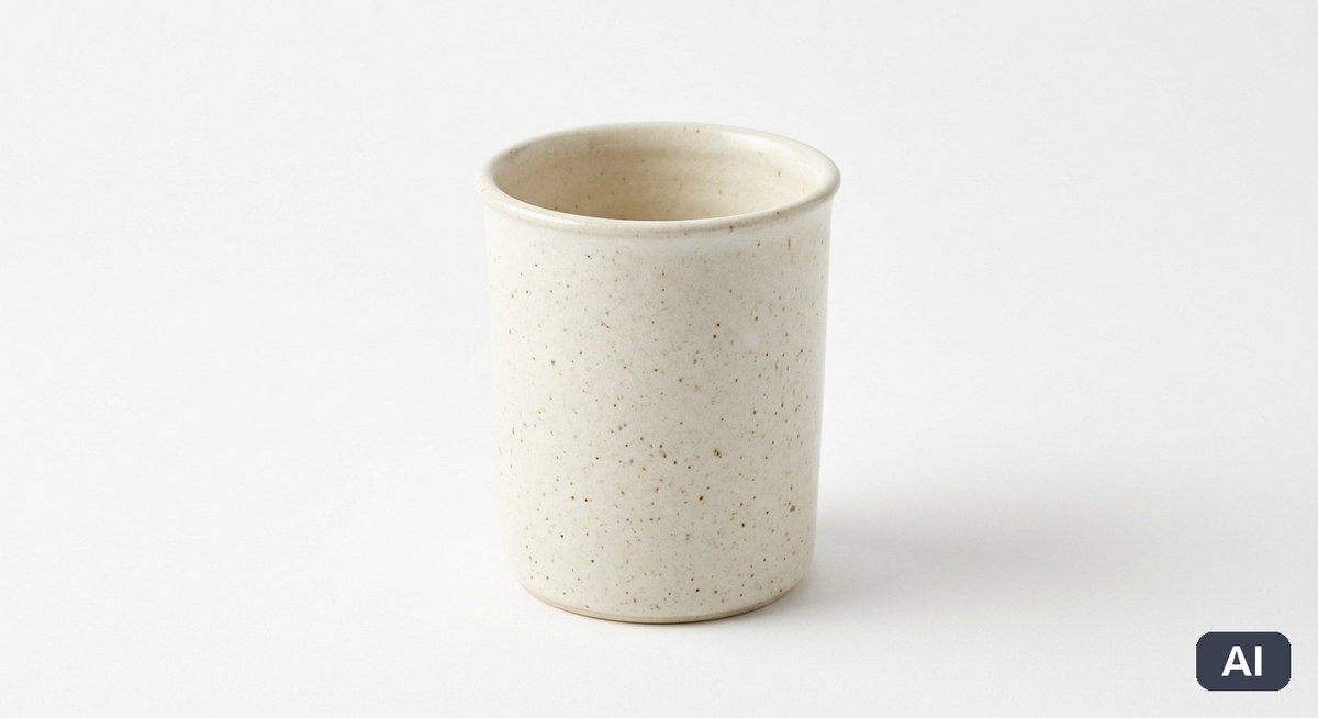 Kubek łazienkowy ceramiczny - wizualizacja AI