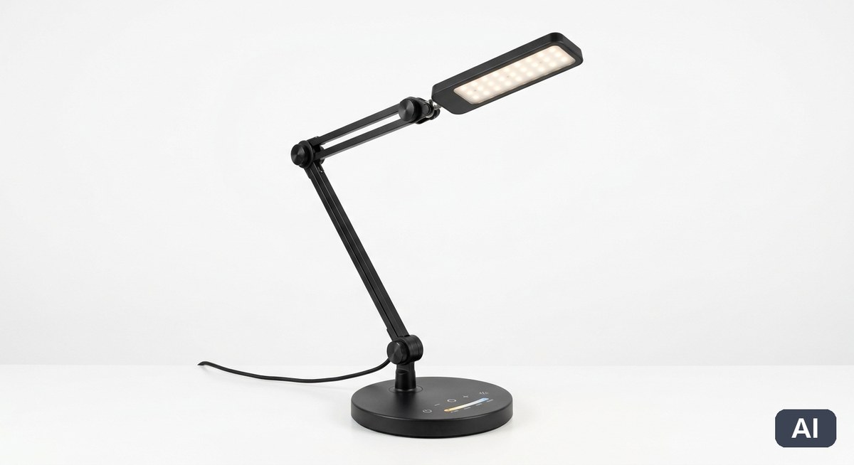 Lampka LED z regulacją barwy - wizualizacja AI