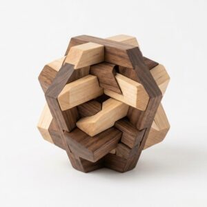 Puzzle drewniane układanka - wizualizacja AI